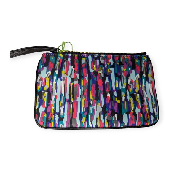 NWT Vera Bradley Watercolor Brushstrokes Leather Envelope Wristlet Wallet - Picture 3 of 7